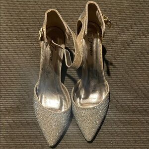 Dazzling Gold Glitter Heels